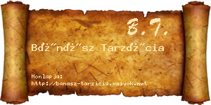 Bánász Tarzícia névjegykártya